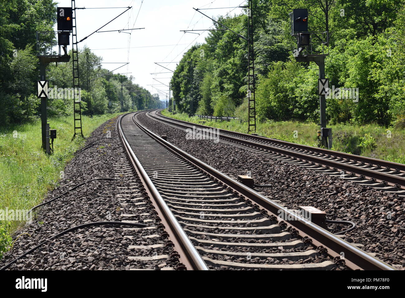 Eisenbahnschienen Stock Photo