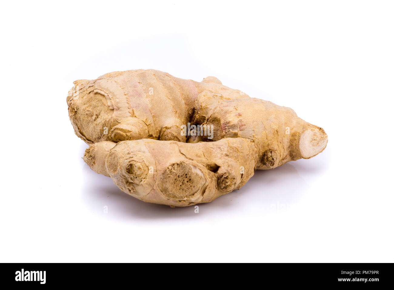 Piece of ginger isolated on a white background Stock Photo