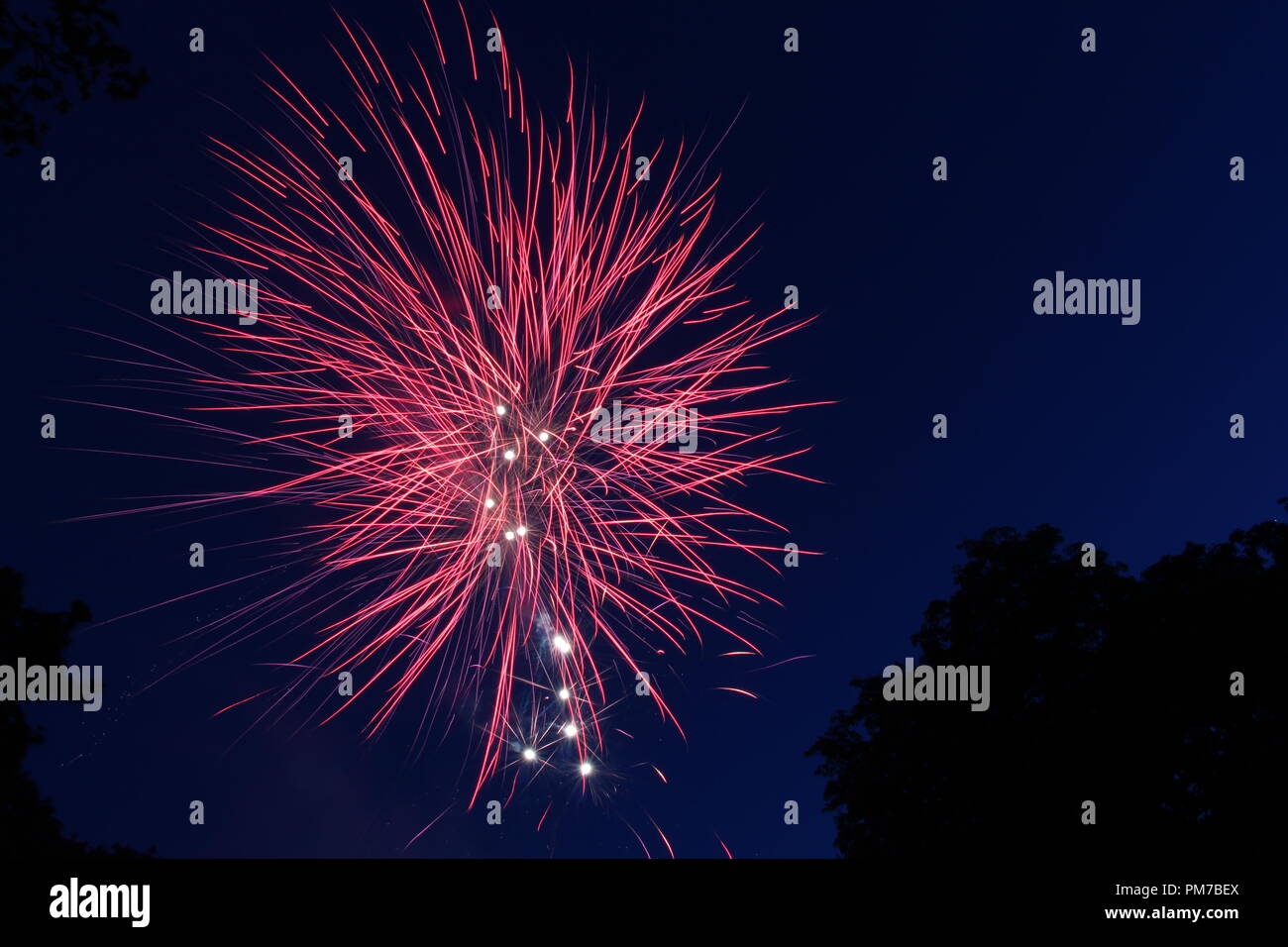Feuerwerk auf der Steglitzer Festwoche - Berlin Stock Photo