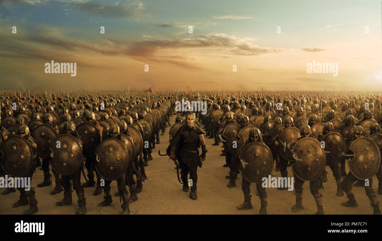 Mythical large scale battles scenes are recreated in Relativity Media's IMMORTALS. Stock Photo