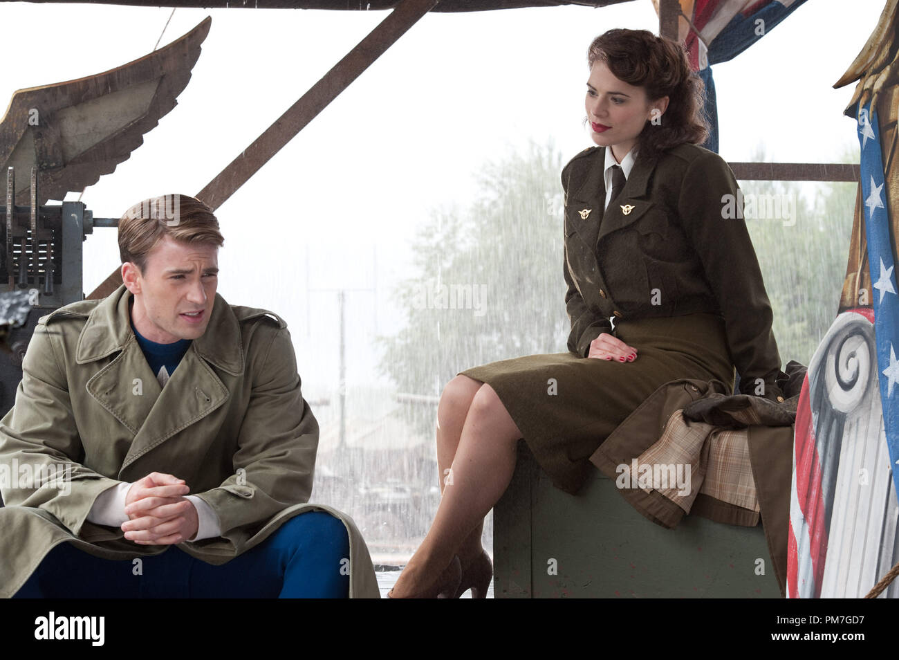 Left to right: Chris Evans plays Steve Rogers and Hayley Atwell plays Peggy  Carter in CAPTAIN AMERICA: THE FIRST AVENGER, from Paramount Pictures and  Marvel Entertainment Stock Photo - Alamy