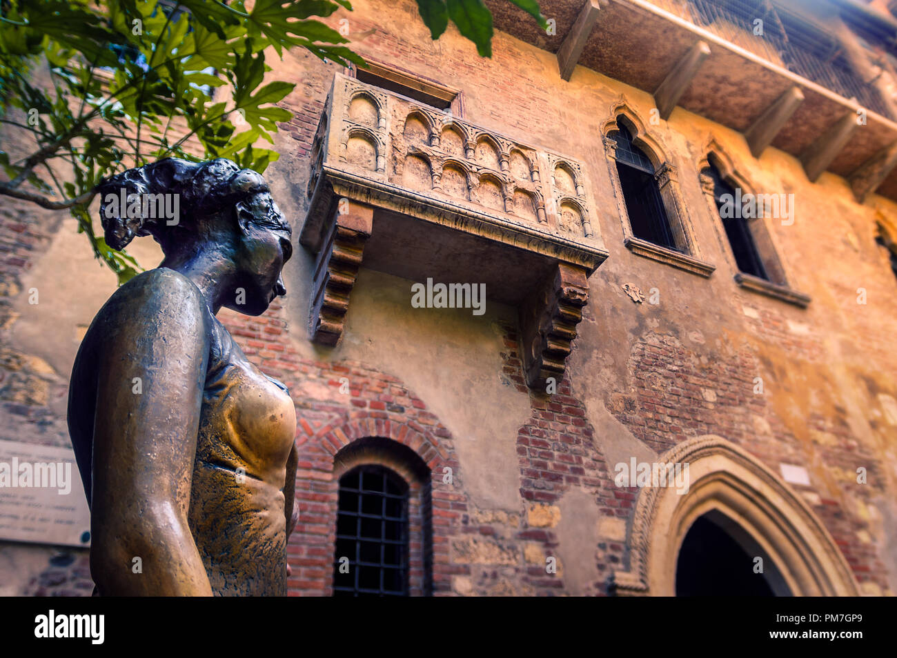 Juliet's Balcony in Verona, Italy Stock Photo