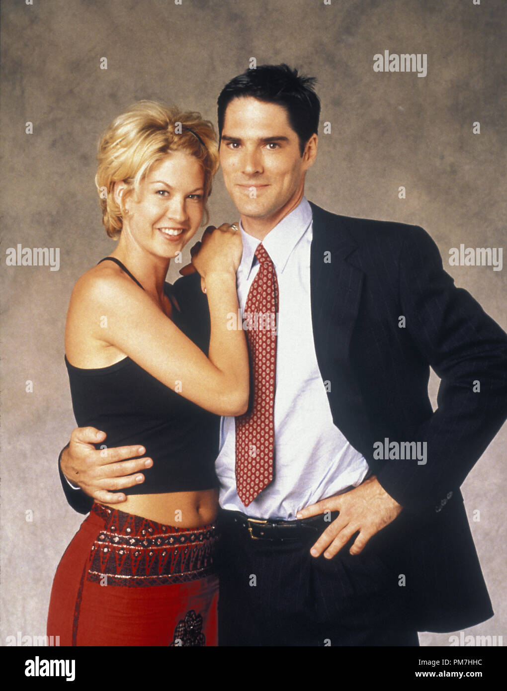 Film Still from 'Dharma & Greg' Jenna Elfman, Thomas Gibson 1997    File Reference # 31013369THA  For Editorial Use Only - All Rights Reserved Stock Photo