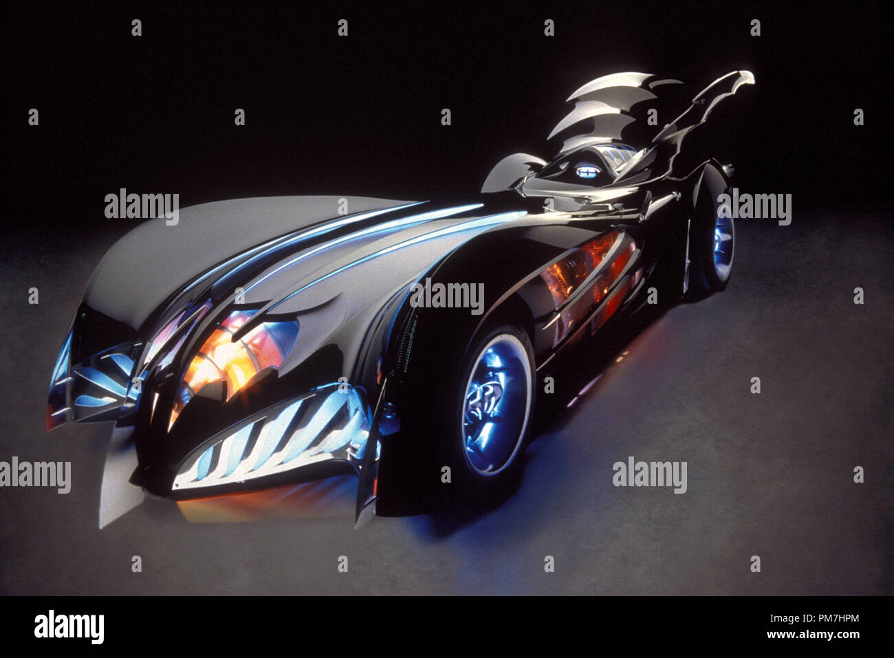 Film Still from 'Batman and Robin' Batmobile © 1997 Warner Brothers / DC Comics  File Reference # 31013433THA  For Editorial Use Only - All Rights Reserved Stock Photo