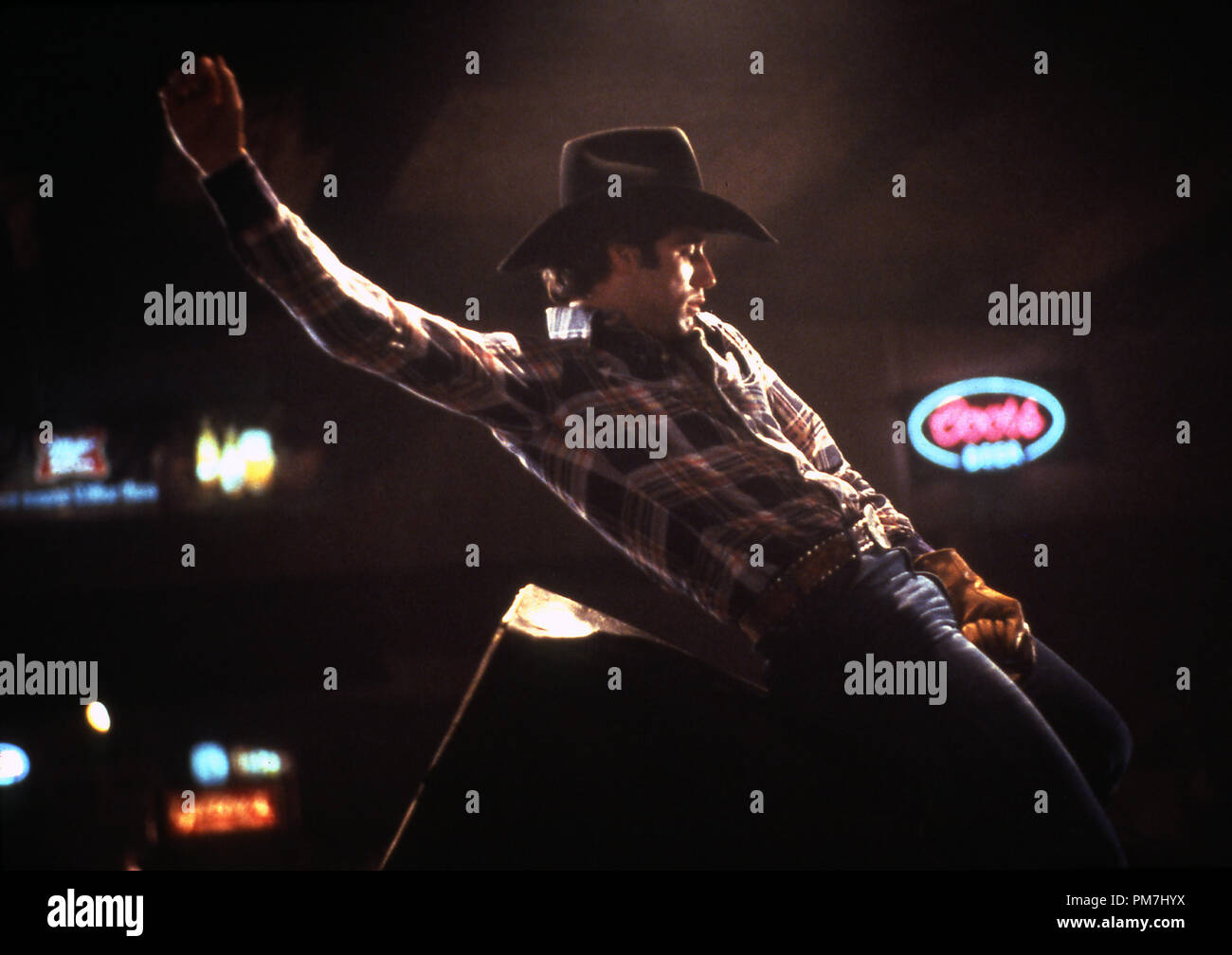 Film Still from 'Urban Cowboy' John Travolta © 1980 Paramount Pictures Stock Photo