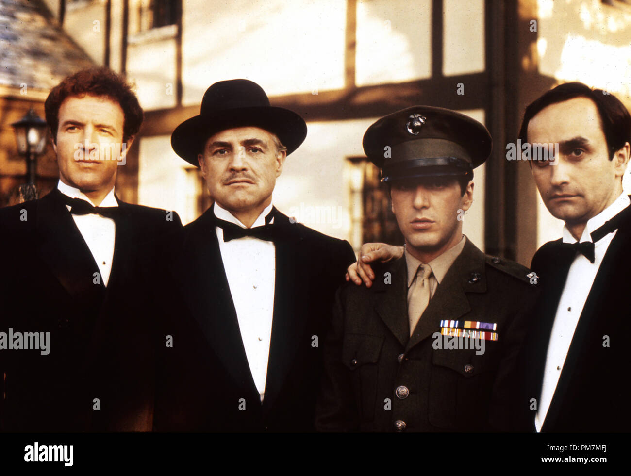 James Caan, Marlon Brando, Al Pacino and John Cazale, 'The Godfather' 1972 Paramount  File Reference # 31202 305THA Stock Photo