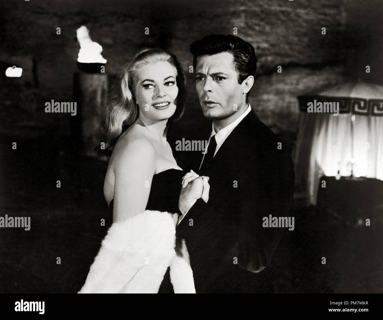 Marcello Mastroianni and Anita Ekberg ''La Dolce Vita', 1960.  File Reference # 31202 388THA Stock Photo