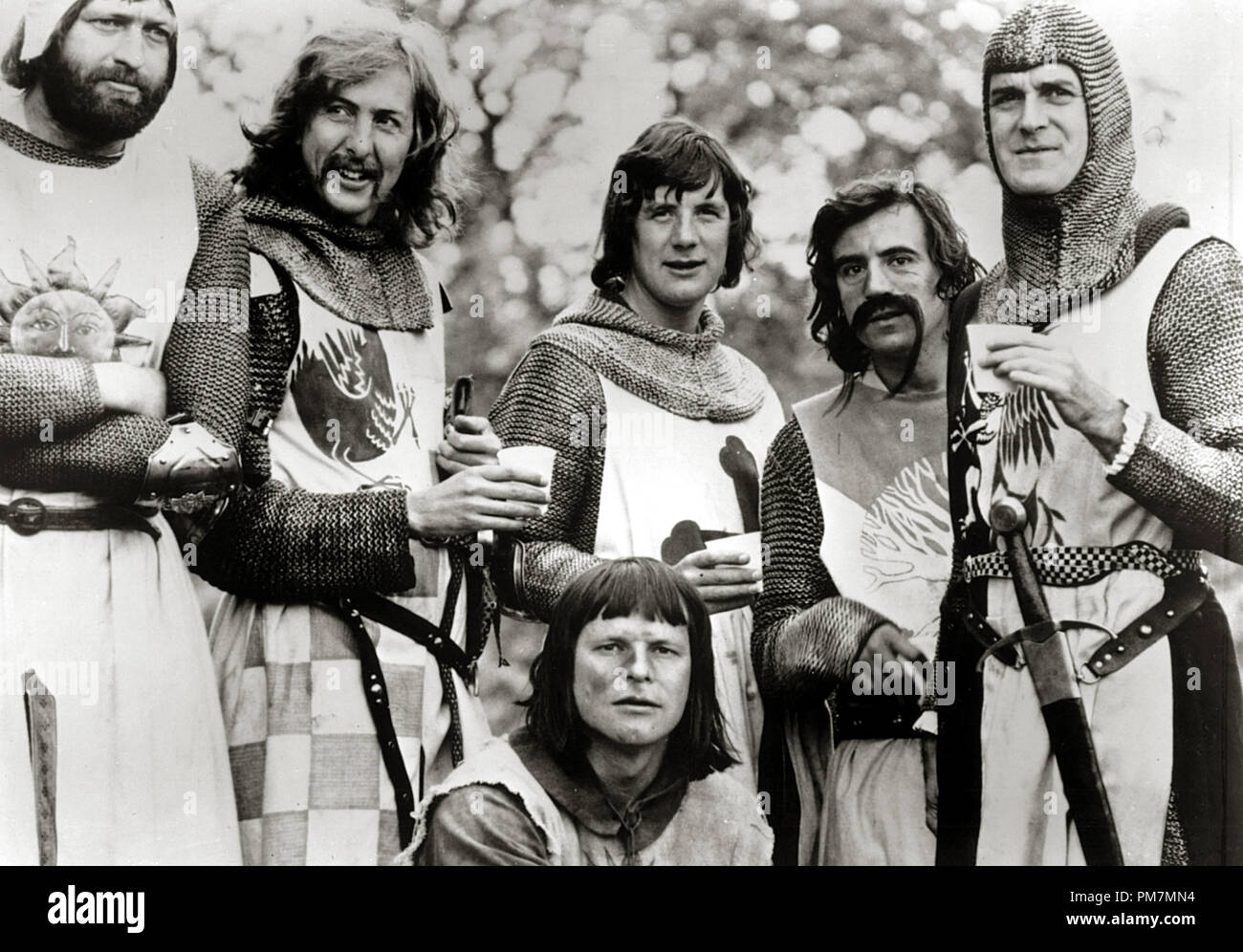 Eric Idle, Michael Palin, John Cleese, Terry Gilliam, 'Monty Python and the Holy Grail' 1975 File Reference # 31202 421THA Stock Photo