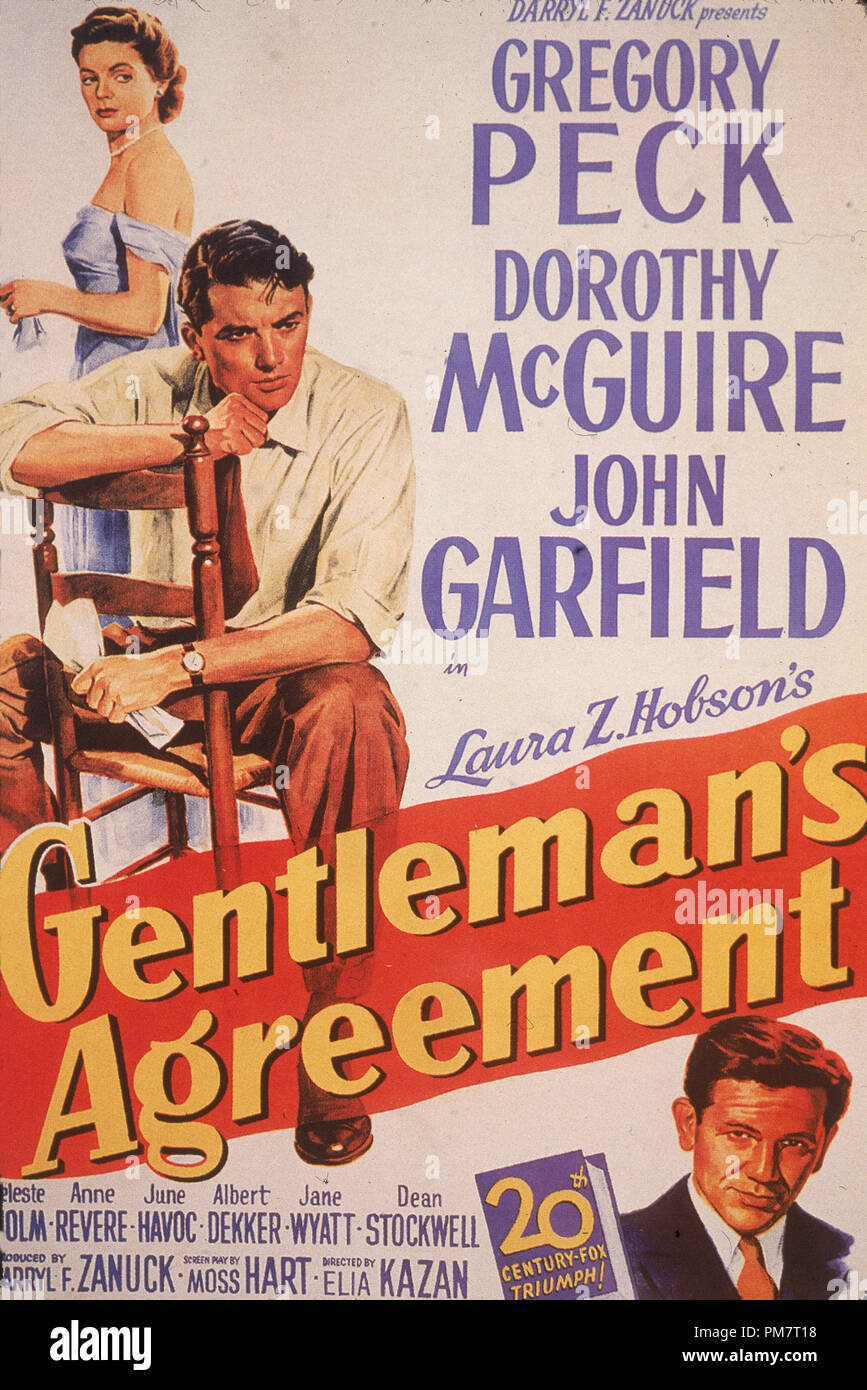 Gentleman's Agreement Poster  1947 20th Century Fox   File Reference # 31386 507THA Stock Photo