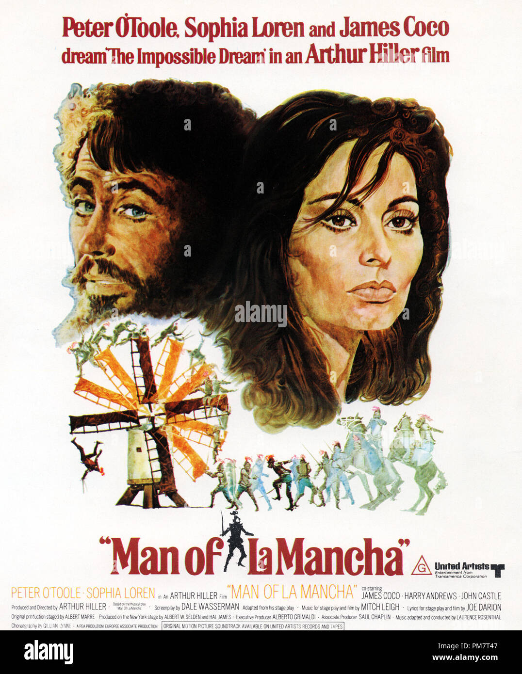Man of la mancha 1972 sophia loren hires stock photography