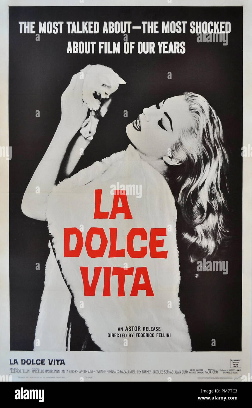 La Dolce Vita" 1960 Poster File Reference # 31386 637THA Stock Photo - Alamy