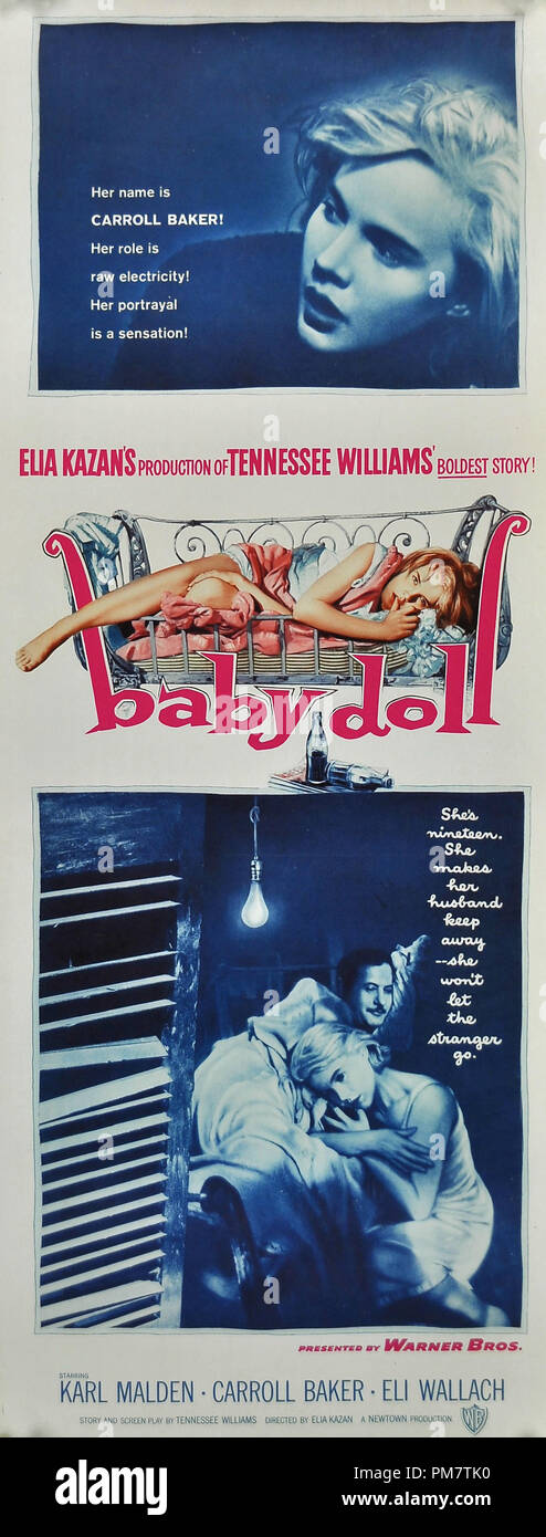 Eli Wallach and Carroll Baker 'Baby Doll' 1956 Poster   File Reference # 31386 720THA Stock Photo