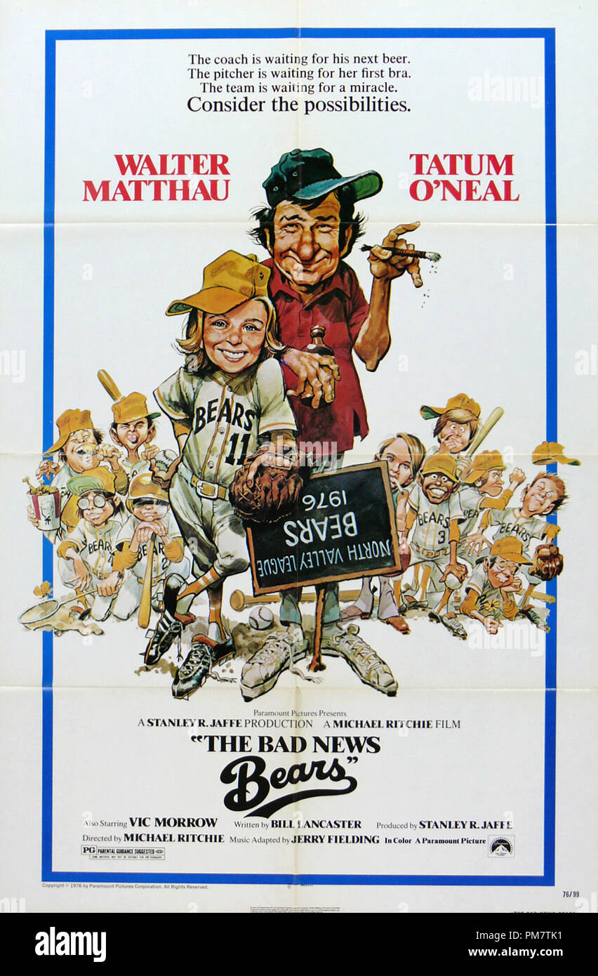 'The Bad News Bears' 1976 Paramount  Poster   File Reference # 31386 721THA Stock Photo