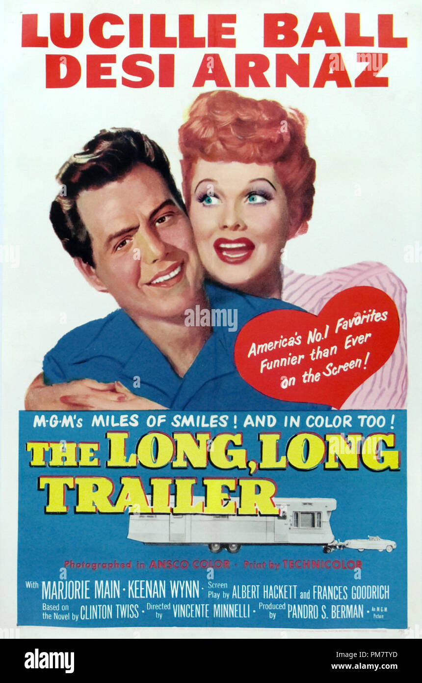 'The Long, Long Trailer' 1953 MGM Poster   File Reference # 31386 828THA Stock Photo