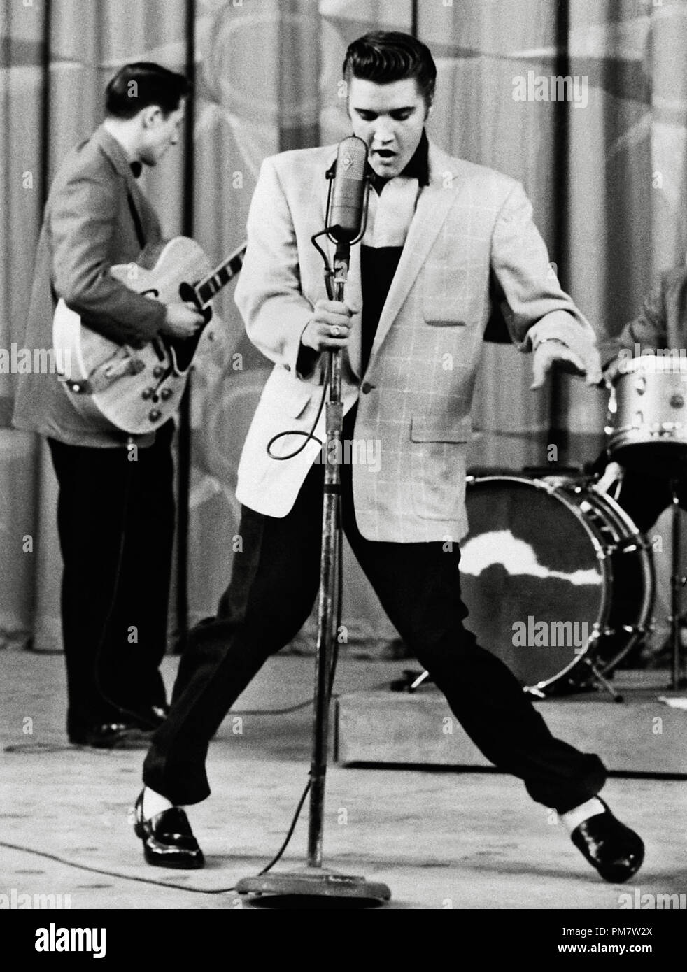 Elvis Presley performing in 1956   File Reference # 31386 872THA Stock Photo
