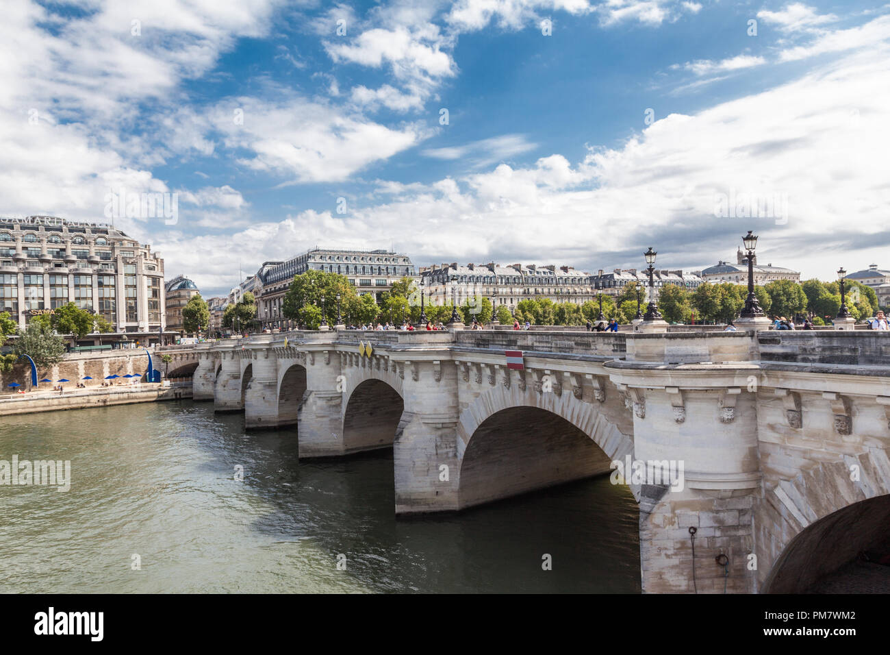 walking through the streets of Paris, Pont Neuf Stock Photo