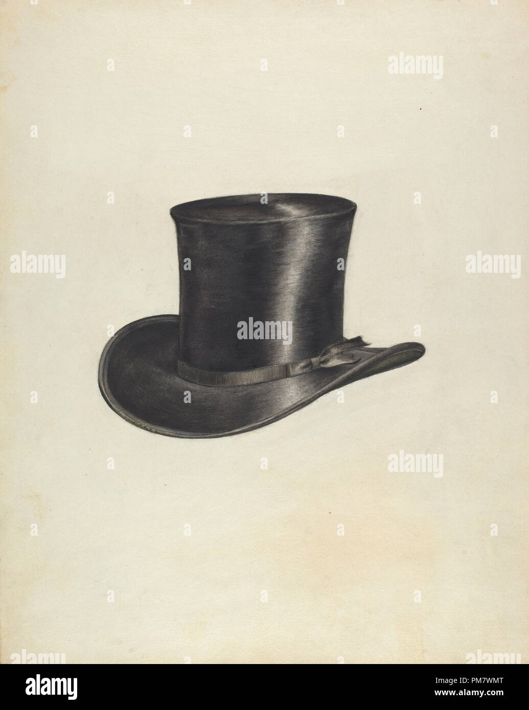 Quaker Man's Hat. Dated: c. 1938. Dimensions: overall: 38 x 30.2 cm (14 15/16 x 11 7/8 in.). Medium: watercolor, graphite, and pen and ink on paperboard. Museum: National Gallery of Art, Washington DC. Author: Henry De Wolfe. Stock Photo