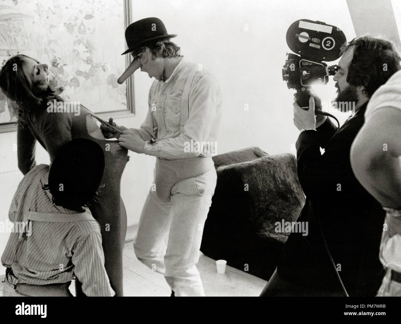 Malcolm McDowell and Director Stanley Kubrick, "A Clockwork Orange" 1971 Warner File Reference