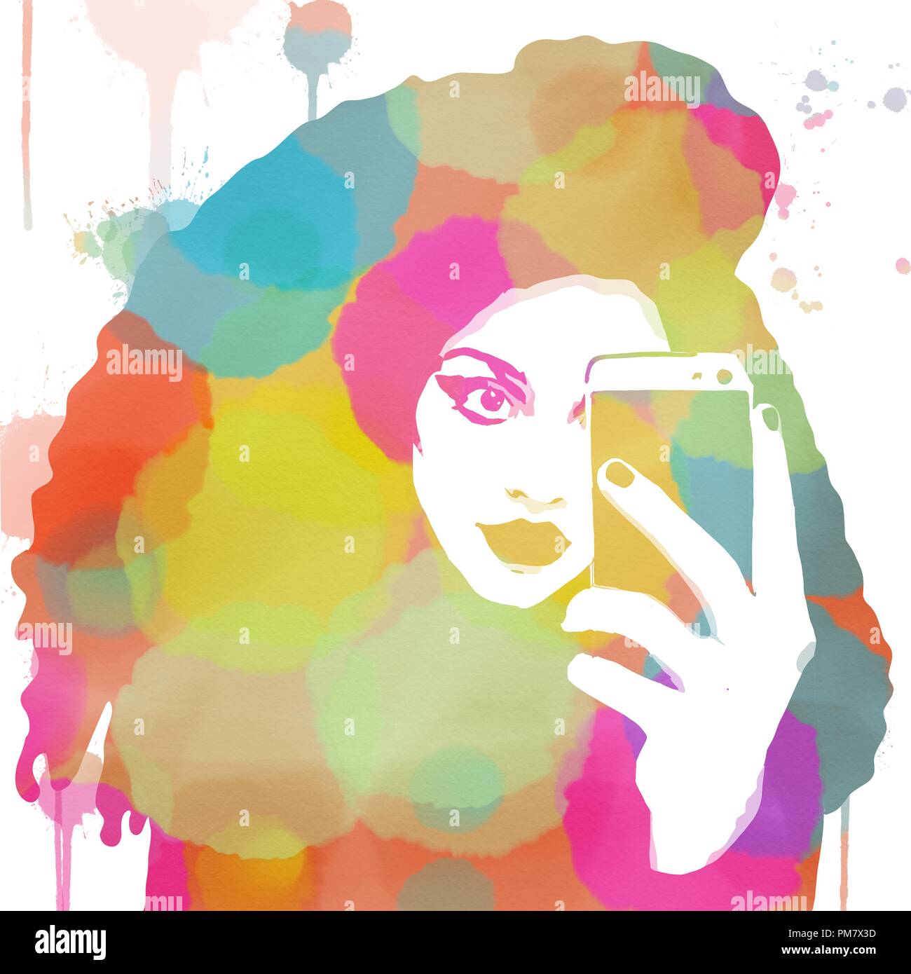 Afro american model sketch hi-res stock photography and images - Alamy
