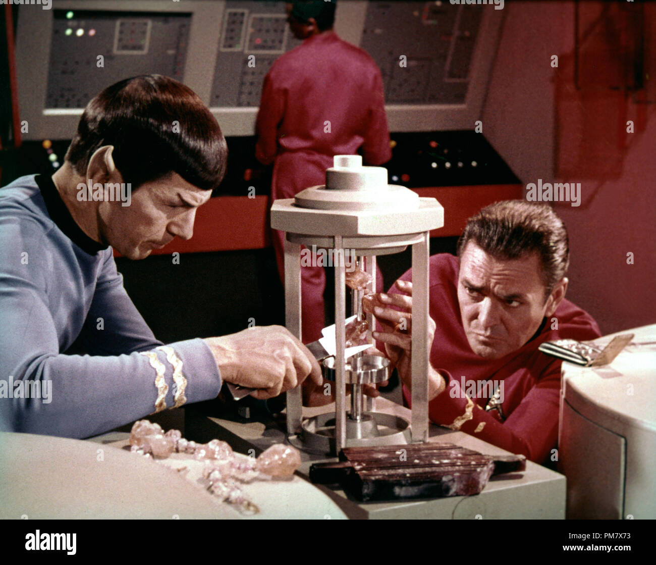 Studio Publicity Still from 'Star Trek' Leonard Nimoy, James Doohan circa 1969 Paramount File Reference # 31537 603THA Stock Photo