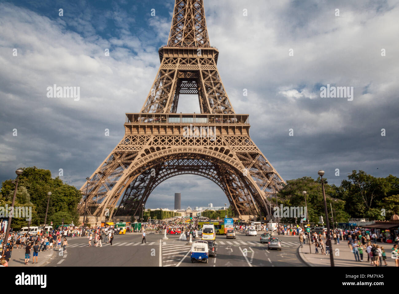 walking through the streets of Paris, Tour Eiffel Stock Photo