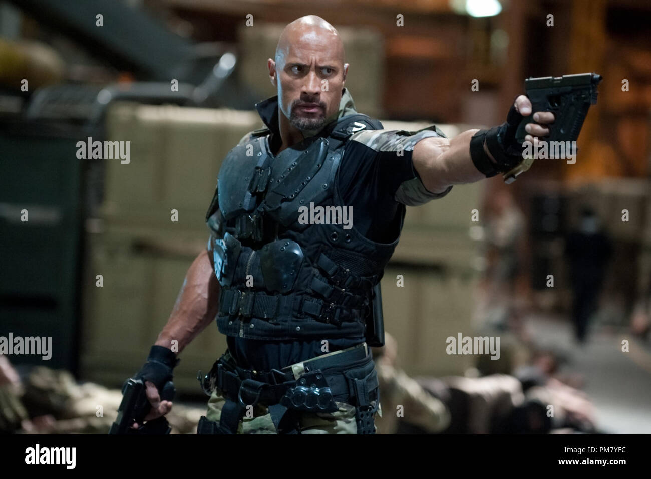 Dwayne Johnson star as Roadblock in Paramount Pictures' G.I. Joe: Retaliation. Stock Photo