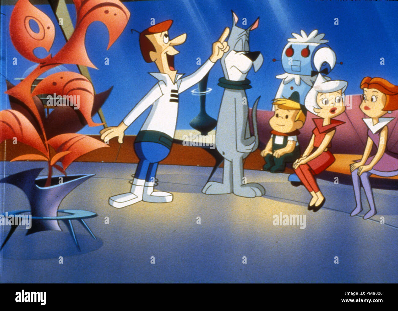 Film still or Publicity still from 'Jetsons: The Movie' George Jetson, Astro, Rosie the Robot, Elroy Jetson, Judy Jetson and Jane Jetson © 1990 Universal All Rights Reserved   File Reference # 31571200THA  For Editorial Use Only Stock Photo