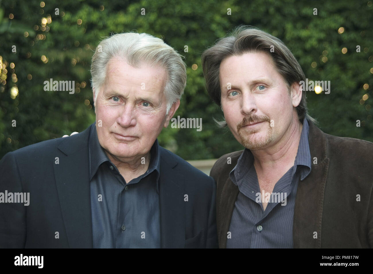 Martin Sheen and Emilio Estevez 'The Way' Portrait Session, November 8, 2011.  Reproduction by American tabloids is absolutely forbidden. File Reference # 31273 013JRC  For Editorial Use Only -  All Rights Reserved Stock Photo
