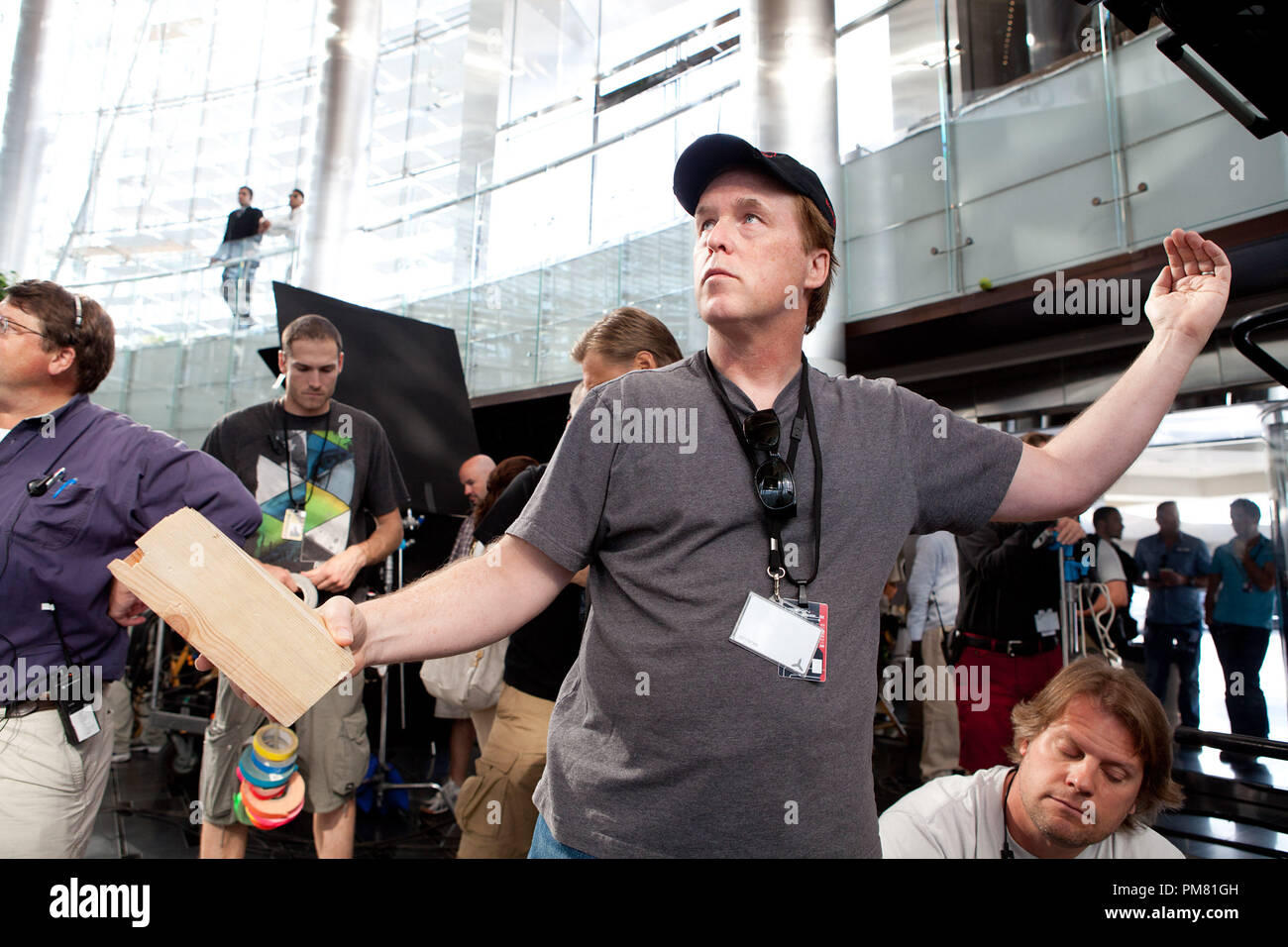 Director Brad Bird on the set of MISSION IMPOSSIBLE GHOST PROTOCOL