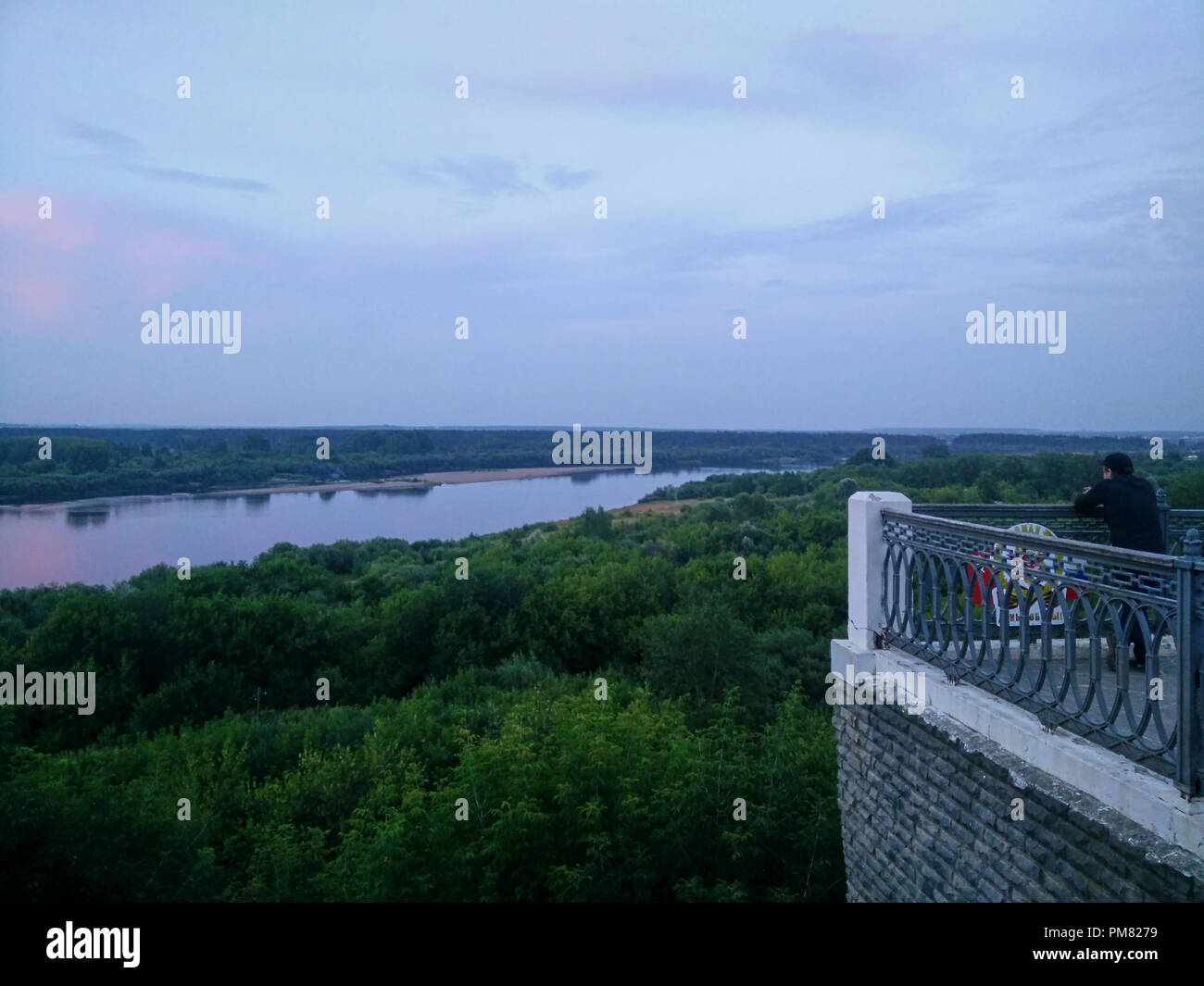 Lonely man watching sunset on hi-res stock photography and images - Alamy