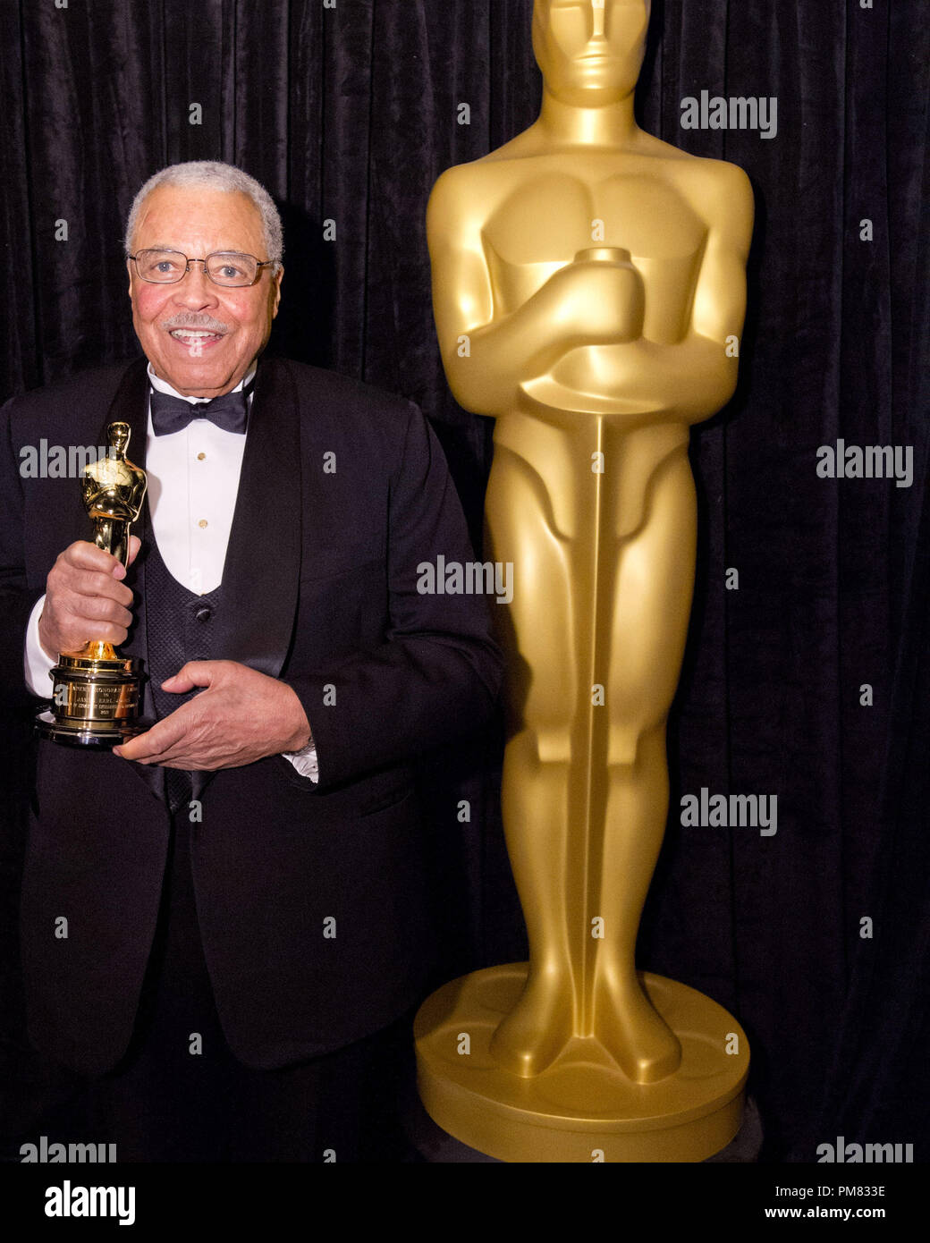 Honorary Award Recipient James Earl Jones backstage during the live ABC Television Network broadcast of the 84th Annual Academy Awards from the Hollywood and Highland Center, in Hollywood, CA, Sunday, February 26, 2012. Stock Photo