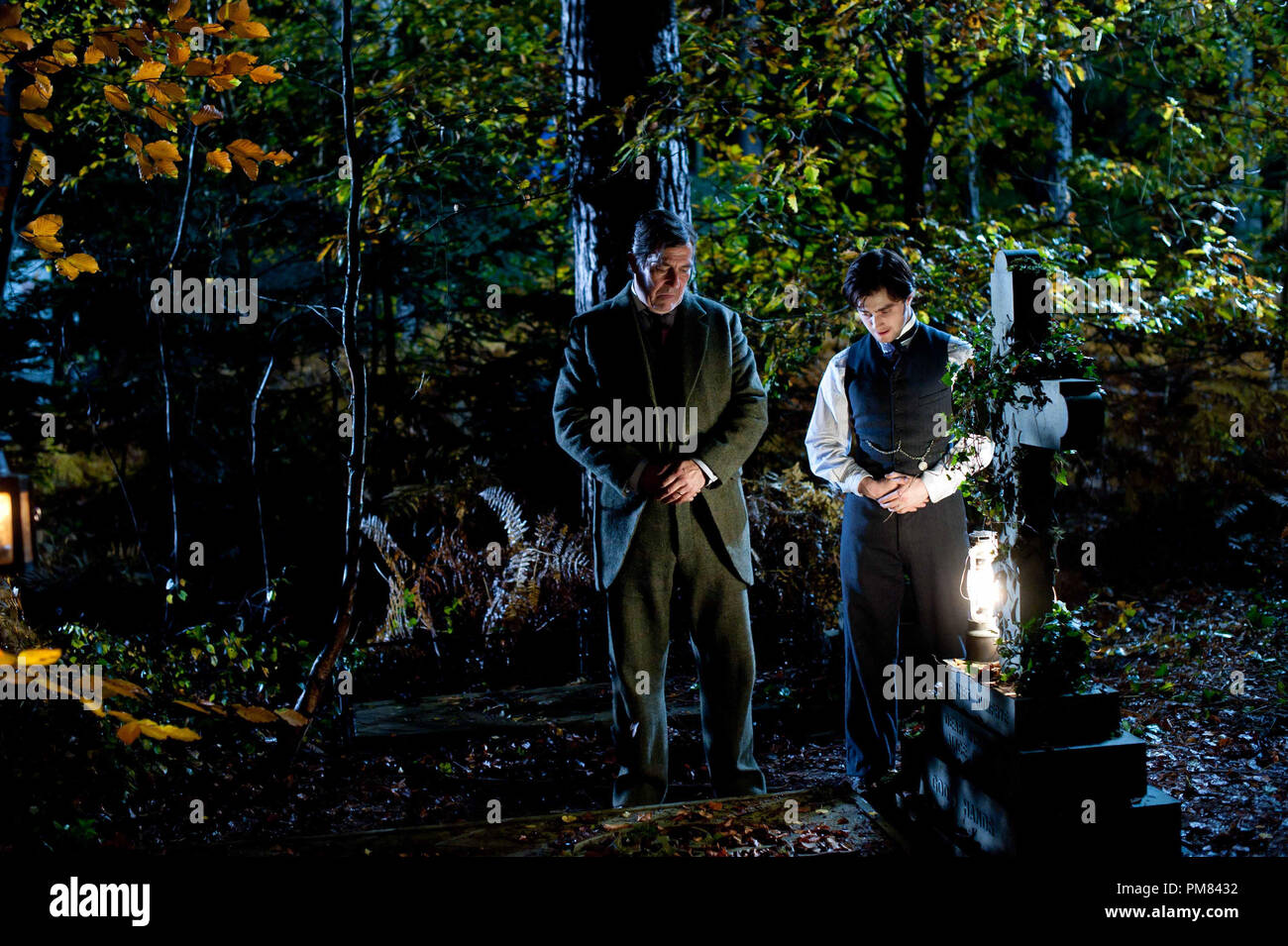 Still of Ciaran Hinds and Daniel Radcliffe in The Woman in Black Stock Photo