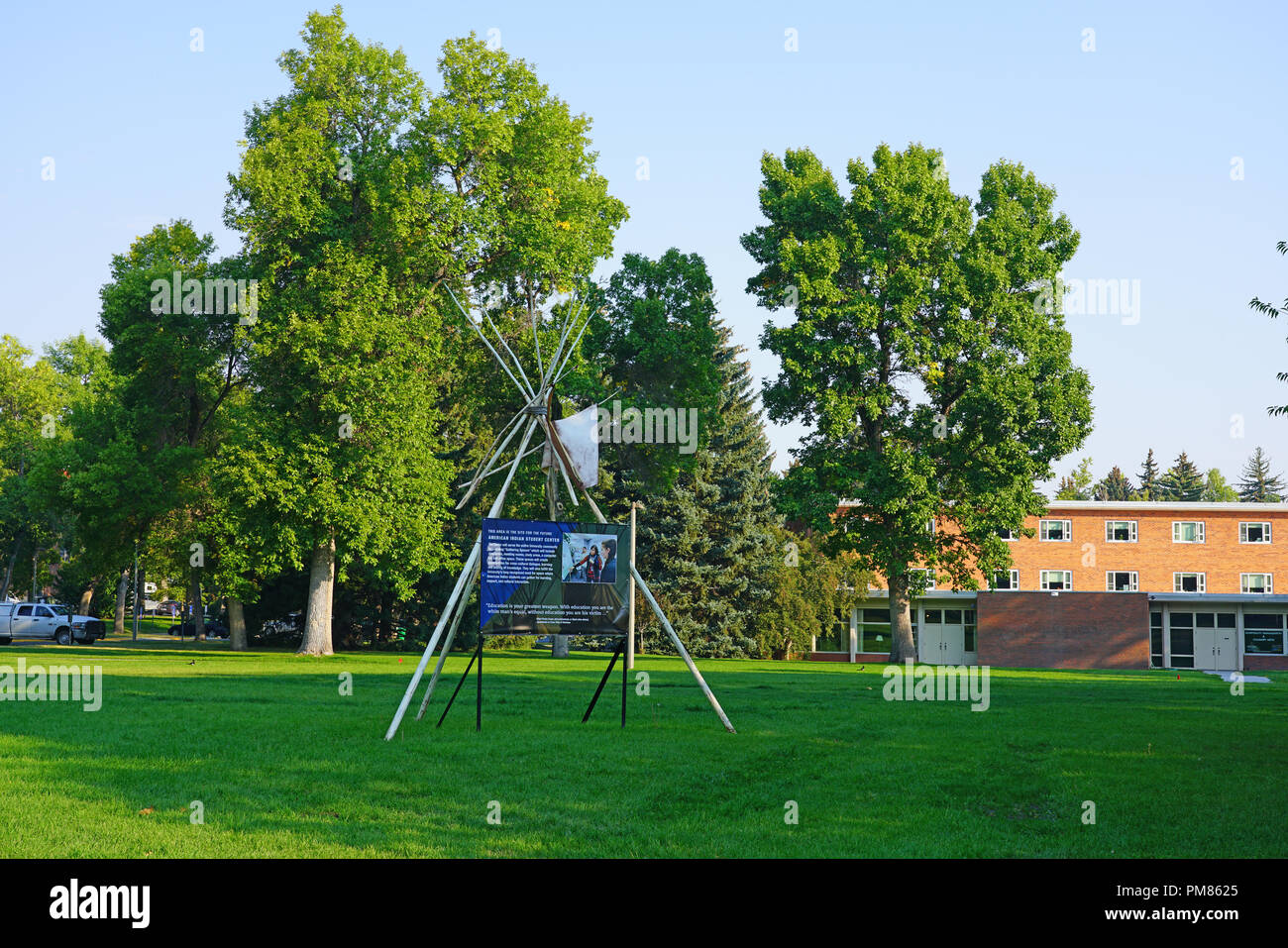 View of the campus of Montana State University in Bozeman, home of the