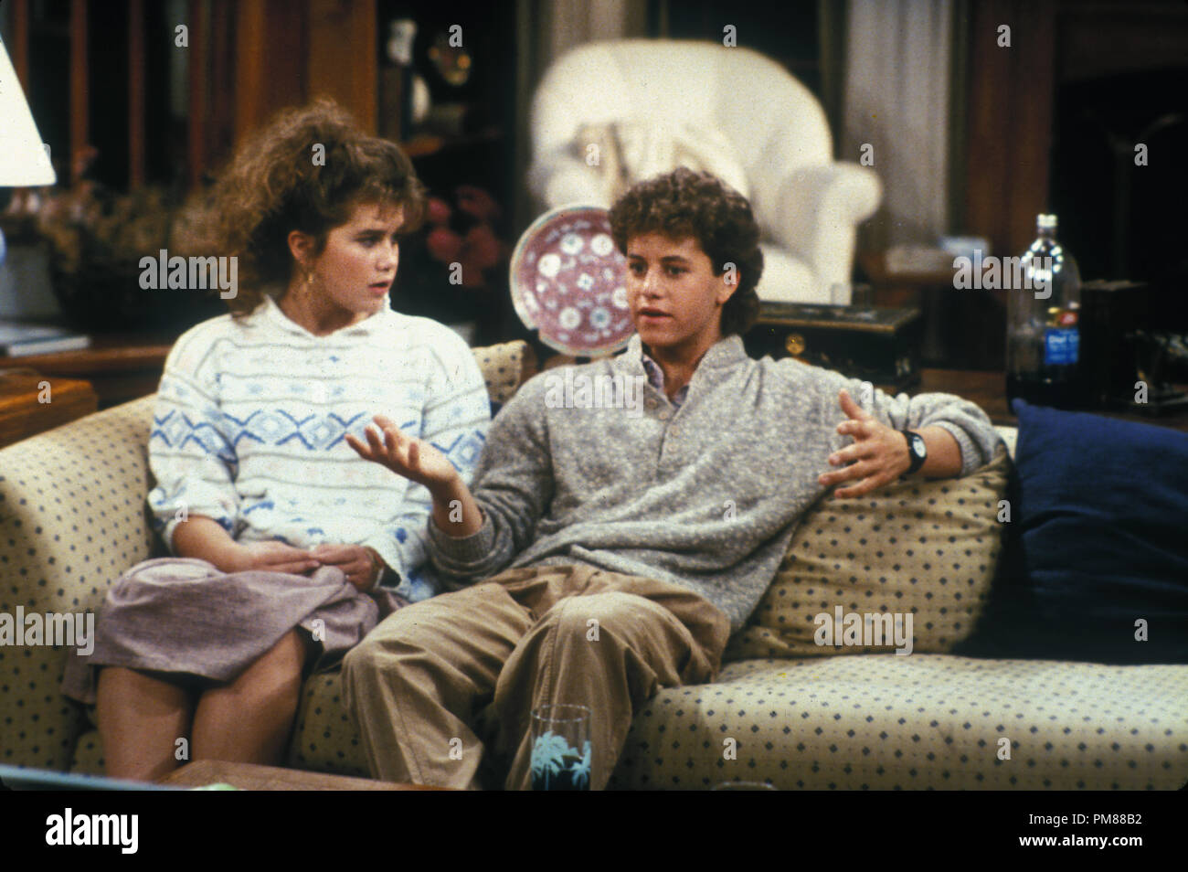 Studio Publicity Still from 'Growing Pains' Tracy Gold, Kirk Cameron circa 1984 Stock Photo