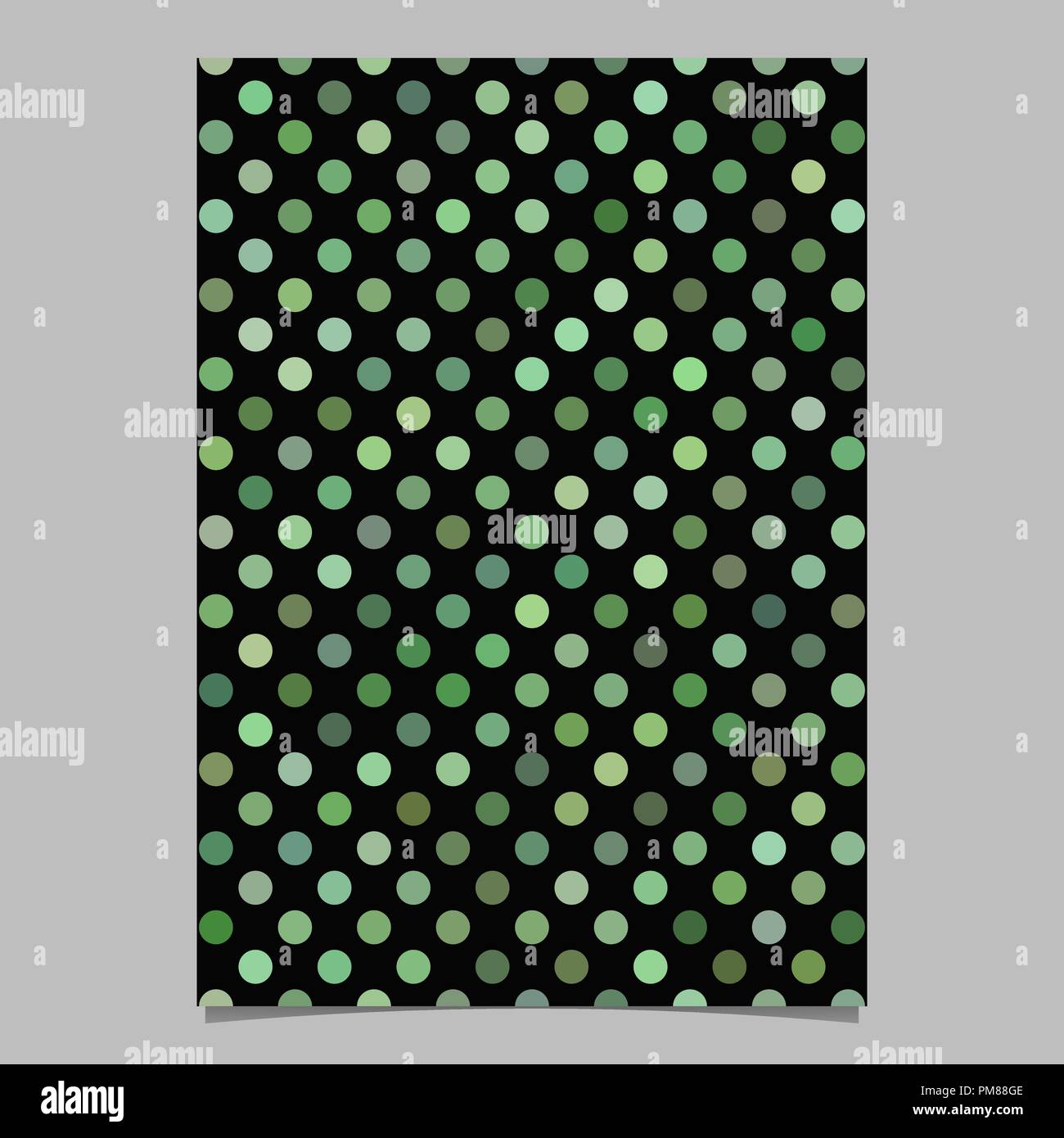Green circle pattern brochure background - vector stationery template ...