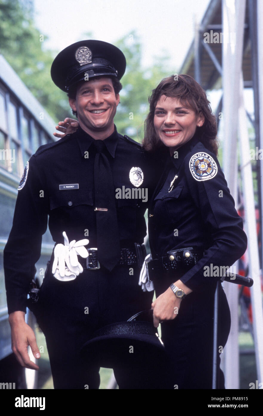 Studio Publicity Still from "Police Academy" Steve Guttenberg, Kim Cattrall  © 1984 Warner All Rights Reserved File Reference # 31706233THA For  Editorial Use Only Stock Photo - Alamy
