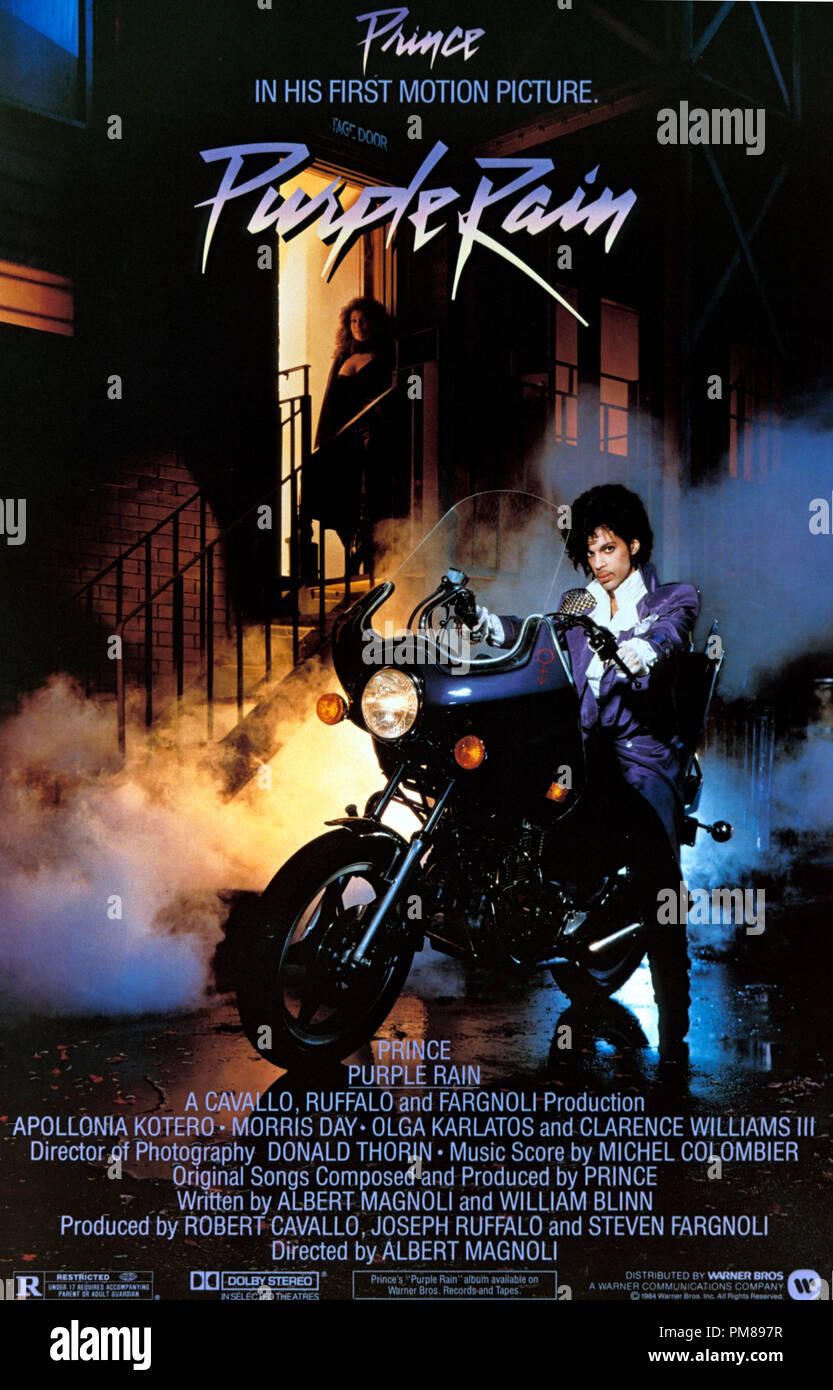 Prince poster purple rain 1984 hi-res stock photography and images