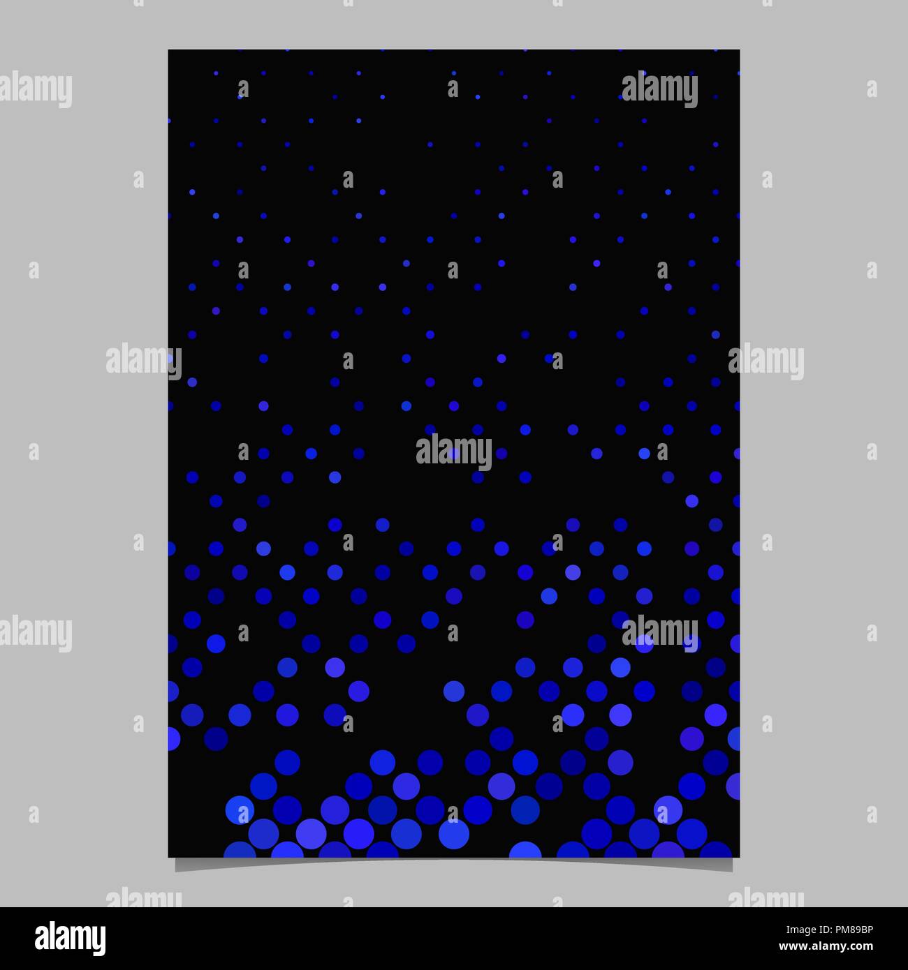 Blue circle pattern brochure background - vector template design Stock ...