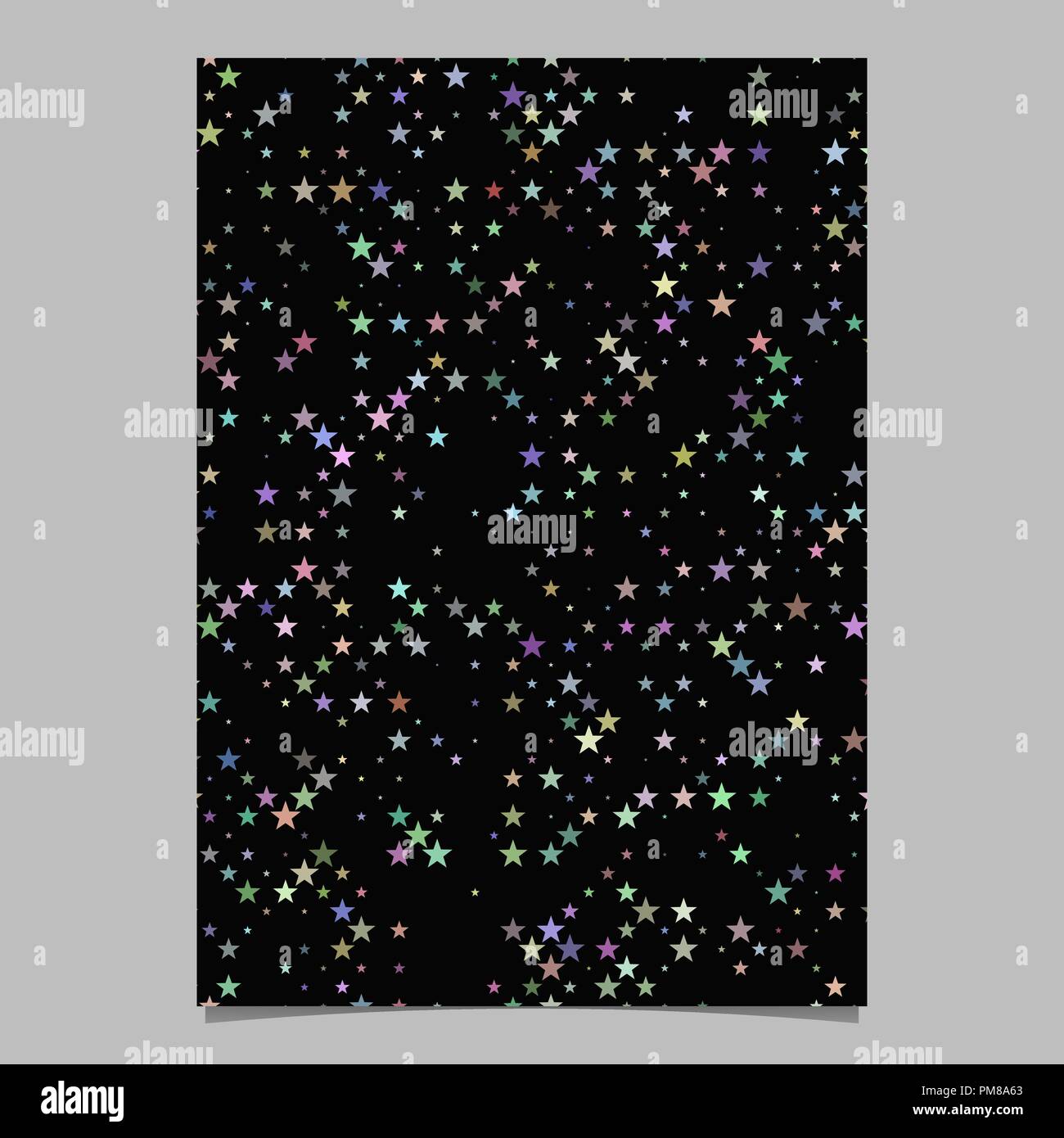 Star pattern poster template - vector document background graphic Stock Vector