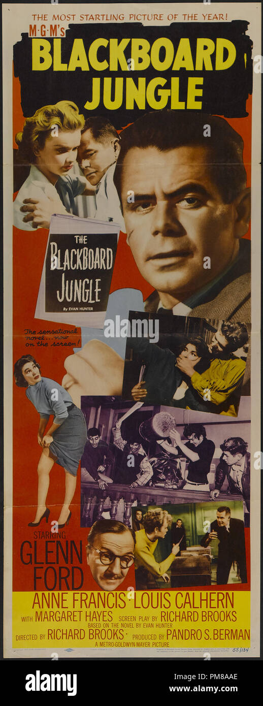 Studio Publicity "Blackboard Jungle" 1955 MGM Poster Glenn Ford File