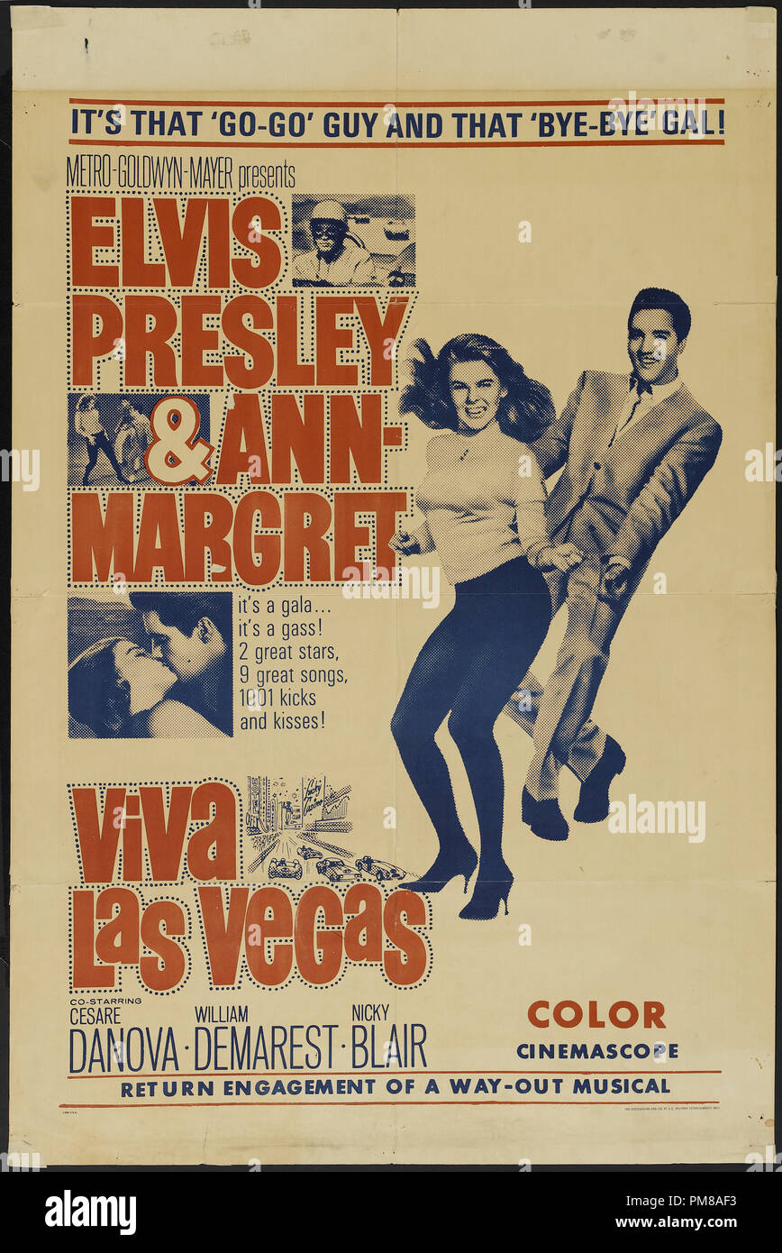 Studio Publicity: 'Viva Las Vegas', 1964  Metro-Goldwyn-Mayer Poster  Elvis Presley, Ann-Margret  File Reference # 31780 720 Stock Photo