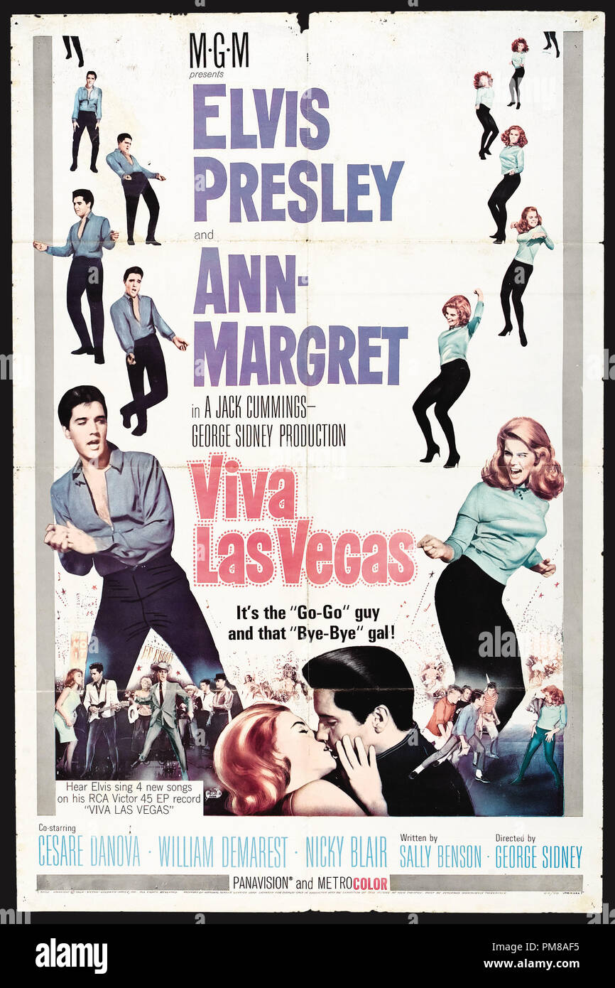 Studio Publicity: 'Viva Las Vegas', 1964  Metro-Goldwyn-Mayer Poster  Elvis Presley, Ann-Margret  File Reference # 31780 721 Stock Photo
