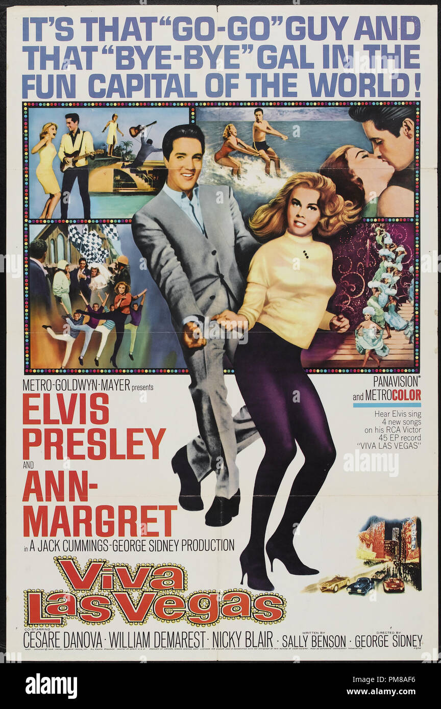 Studio Publicity: 'Viva Las Vegas', 1964  Metro-Goldwyn-Mayer Poster  Elvis Presley, Ann-Margret  File Reference # 31780 722 Stock Photo