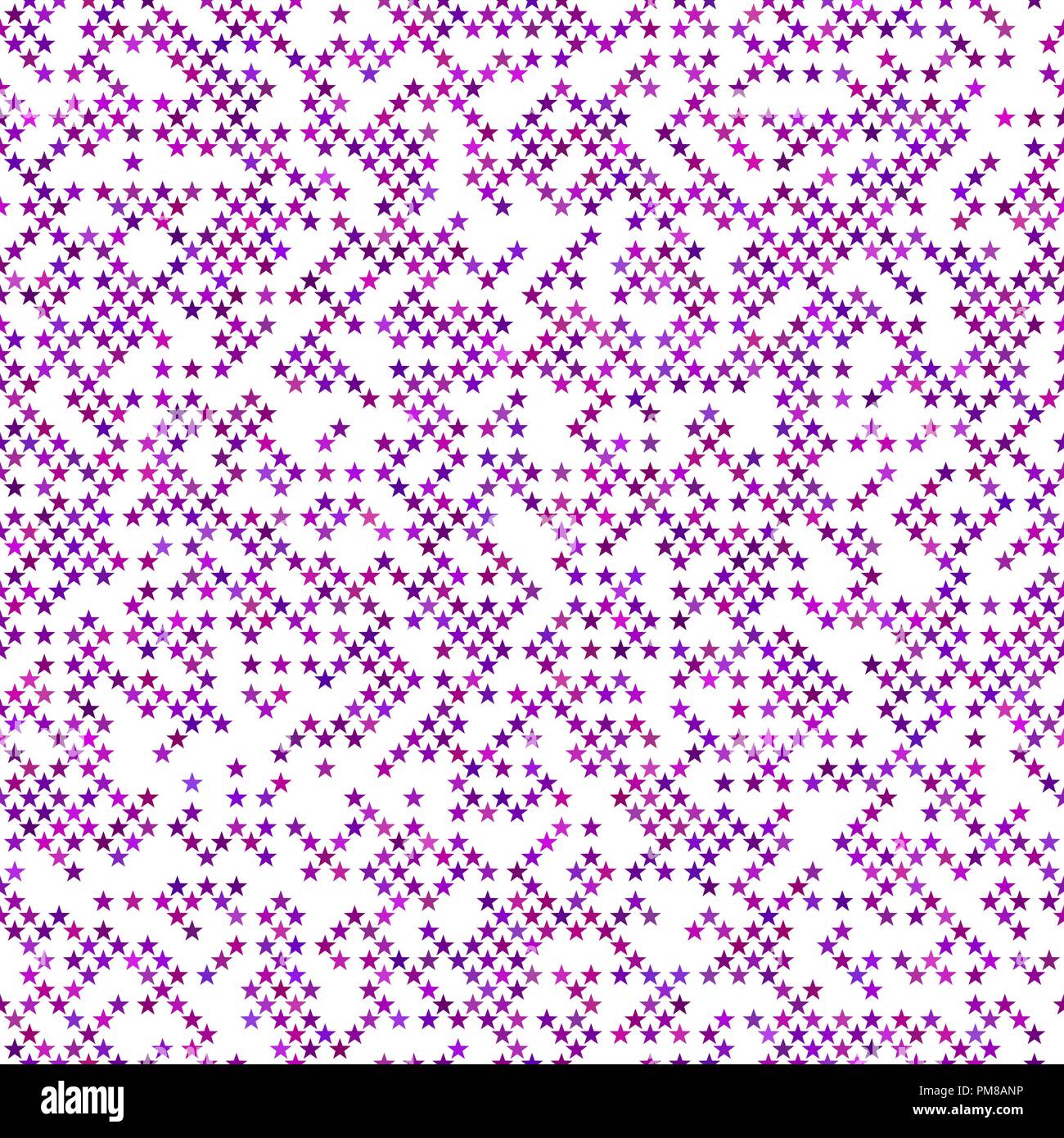 Purple seamless pentagram star pattern background design Stock Vector