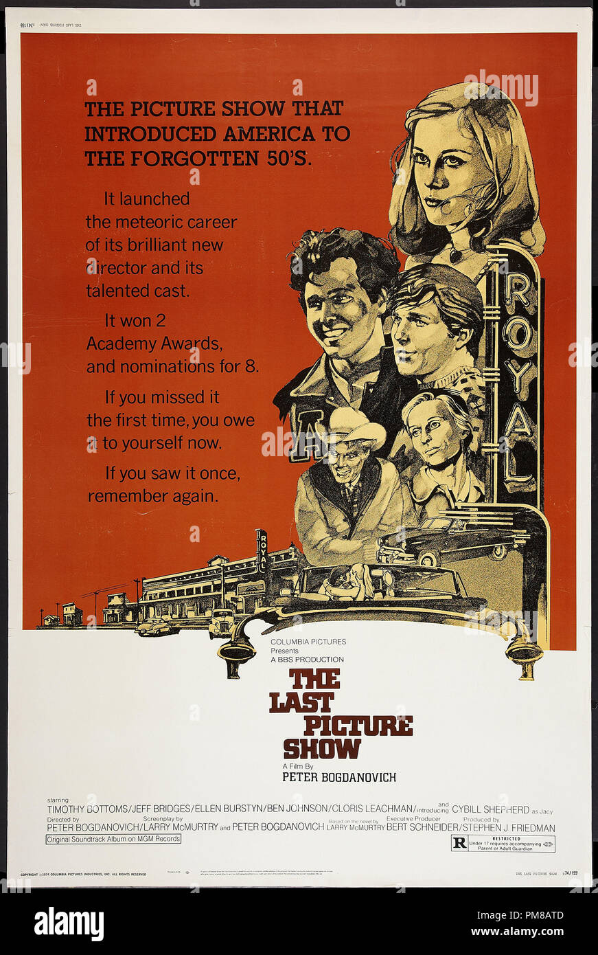 Studio Publicity: 'The Last Picture Show' 1971 Columbia  Poster  Cybill Shepherd   File Reference # 31780 921 Stock Photo