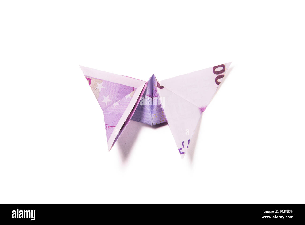 euro in the form of butterflies Stock Photo
