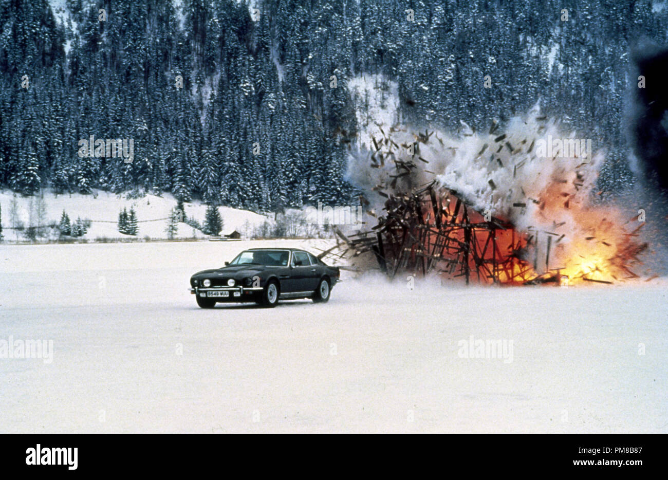 Studio Publicity Still: 'The Living Daylights'  Scene Still, Aston Martin V8 1987 Stock Photo