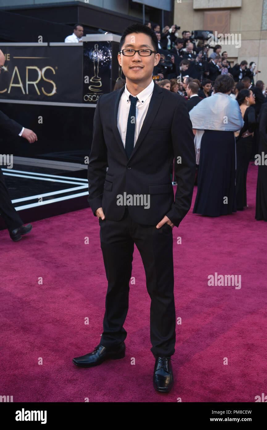 Minkyu Lee, Oscar®-nominee for Animated Short, arrives for The Oscars® at the Dolby® Theatre in Hollywood, CA February 24, 2013. Stock Photo
