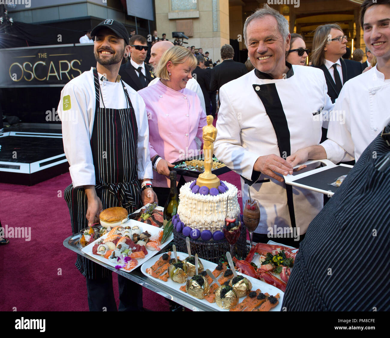 Celebrity Chef Wolfgang Puck arrives for The Oscars® at the Dolby® Theatre in Hollywood, CA February 24, 2013. Stock Photo