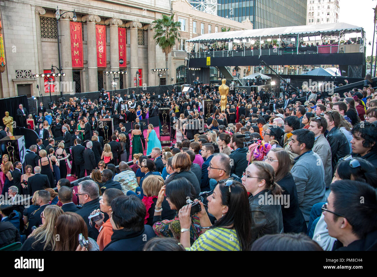 Red Carpet Arrivals for The Oscars® at the Dolby® Theatre in Hollywood, CA February 24, 2013. Stock Photo